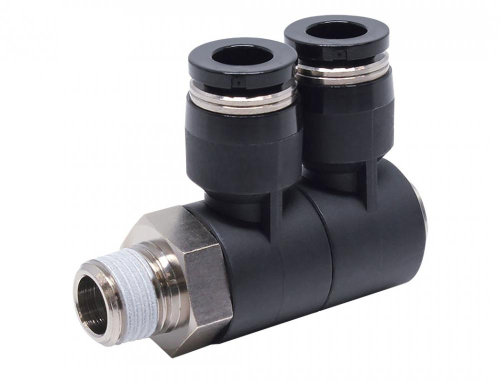 Double Univ. Elbow 6mm x 1/8(M)BSPT TOPFIT<span class=' ItemWarning' style='display:block;'>Item is usually in stock, but we&#39;ll be in touch if there&#39;s a problem<br /></span>