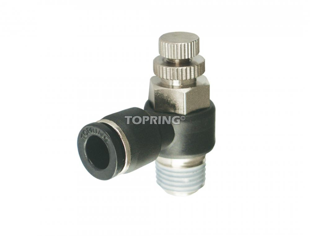 8 mm Push-to-Connect to 1/4 (M) BSPT Flow Control Valve Elbow Adapter<span class=' ItemWarning' style='display:block;'>Item is usually in stock, but we&#39;ll be in touch if there&#39;s a problem<br /></span>