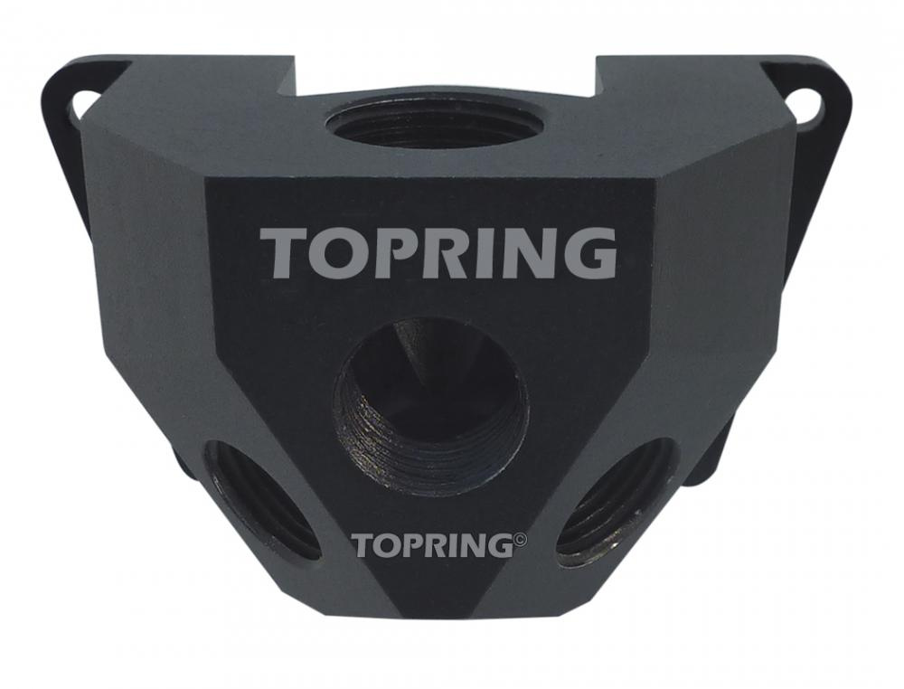3 Port Aluminum Wall Manifold 3/4 (F) NPT With 1/2 (F) NPT Outlet<span class=' ItemWarning' style='display:block;'>Item is usually in stock, but we&#39;ll be in touch if there&#39;s a problem<br /></span>