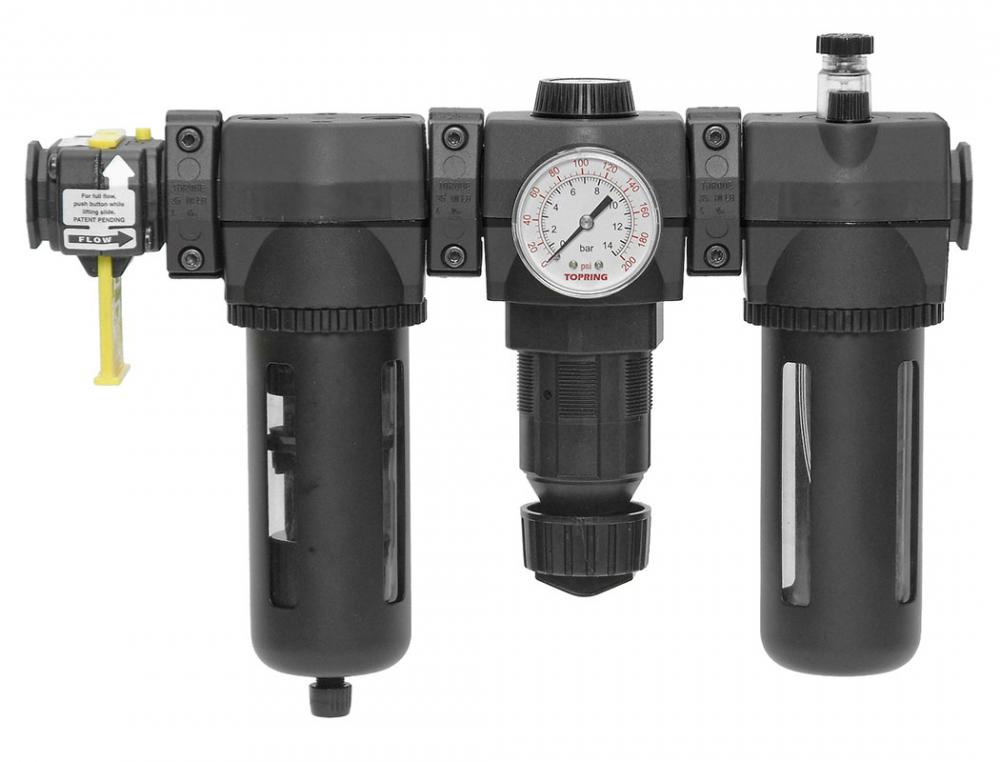 5 Micron FRL Unit 30 to 125 PSI 1/2 (F) NPT With Shut-off Valve S50<span class=' ItemWarning' style='display:block;'>Item is usually in stock, but we&#39;ll be in touch if there&#39;s a problem<br /></span>