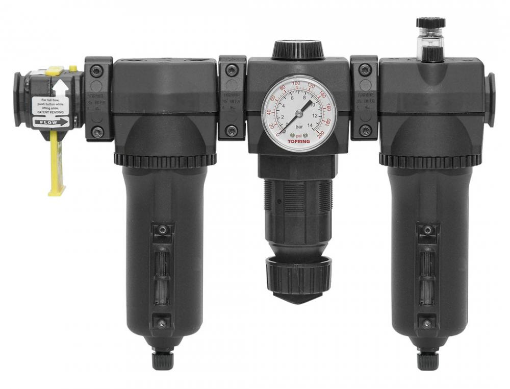 5 Micron FRL Unit 30 to 125 PSI 3/4 (F) NPT With Shut-off Valve S50<span class=' ItemWarning' style='display:block;'>Item is usually in stock, but we&#39;ll be in touch if there&#39;s a problem<br /></span>