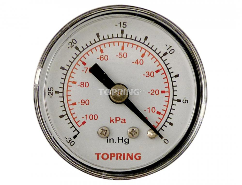  2 In. Steel Dry Gauge 30 Hg VAC<span class=' ItemWarning' style='display:block;'>Item is usually in stock, but we&#39;ll be in touch if there&#39;s a problem<br /></span>