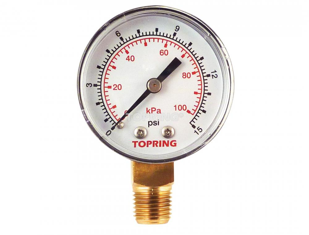 2-1/2 In. Steel Dry Gauge 0 to 15 PSI<span class=' ItemWarning' style='display:block;'>Item is usually in stock, but we&#39;ll be in touch if there&#39;s a problem<br /></span>