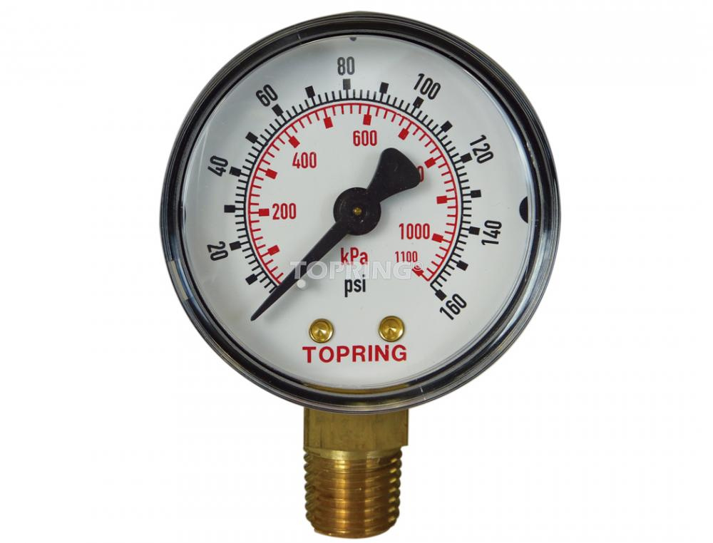 2 In. Steel Dry Gauge 0 to 160 PSI<span class=' ItemWarning' style='display:block;'>Item is usually in stock, but we&#39;ll be in touch if there&#39;s a problem<br /></span>