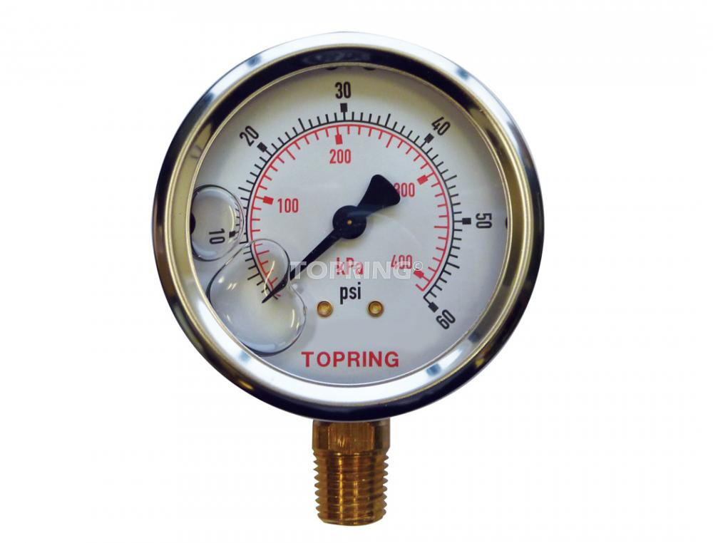 2-1/2 In. Stainless Steel Liquid Filled Pressure Gauge With Glycerin 0 to 60 PSI<span class=' ItemWarning' style='display:block;'>Item is usually in stock, but we&#39;ll be in touch if there&#39;s a problem<br /></span>