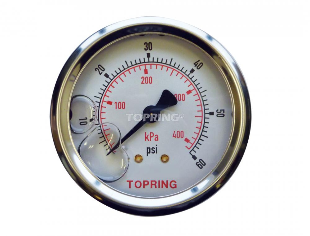 2-1/2 In. Stainless Steel Liquid Filled Pressure Gauge With Glycerin 0 to 60 PSI<span class=' ItemWarning' style='display:block;'>Item is usually in stock, but we&#39;ll be in touch if there&#39;s a problem<br /></span>