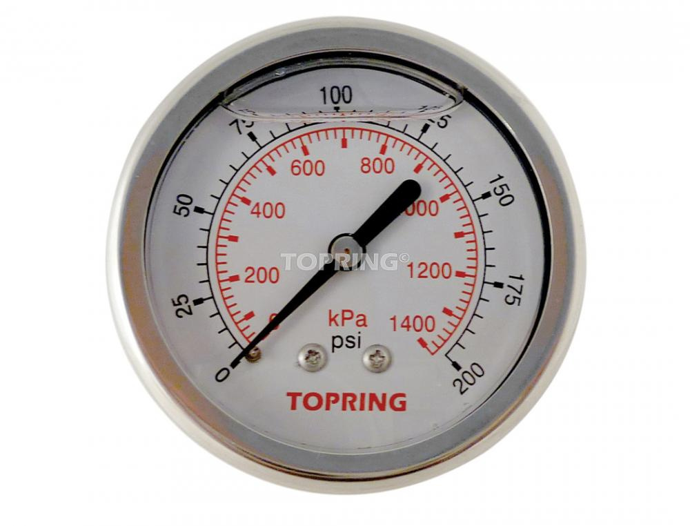 Liq. Gauge 2-1/2&#34; - 1/4NPT CBM 0-200 SS/Brass<span class=' ItemWarning' style='display:block;'>Item is usually in stock, but we&#39;ll be in touch if there&#39;s a problem<br /></span>