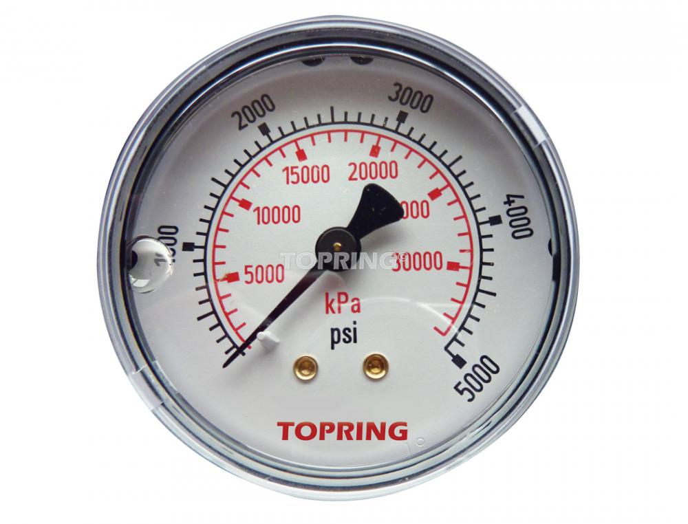 2-1/2 In. Stainless Steel Liquid Filled Pressure Gauge With Glycerin 0 to 5000 PSI<span class=' ItemWarning' style='display:block;'>Item is usually in stock, but we&#39;ll be in touch if there&#39;s a problem<br /></span>