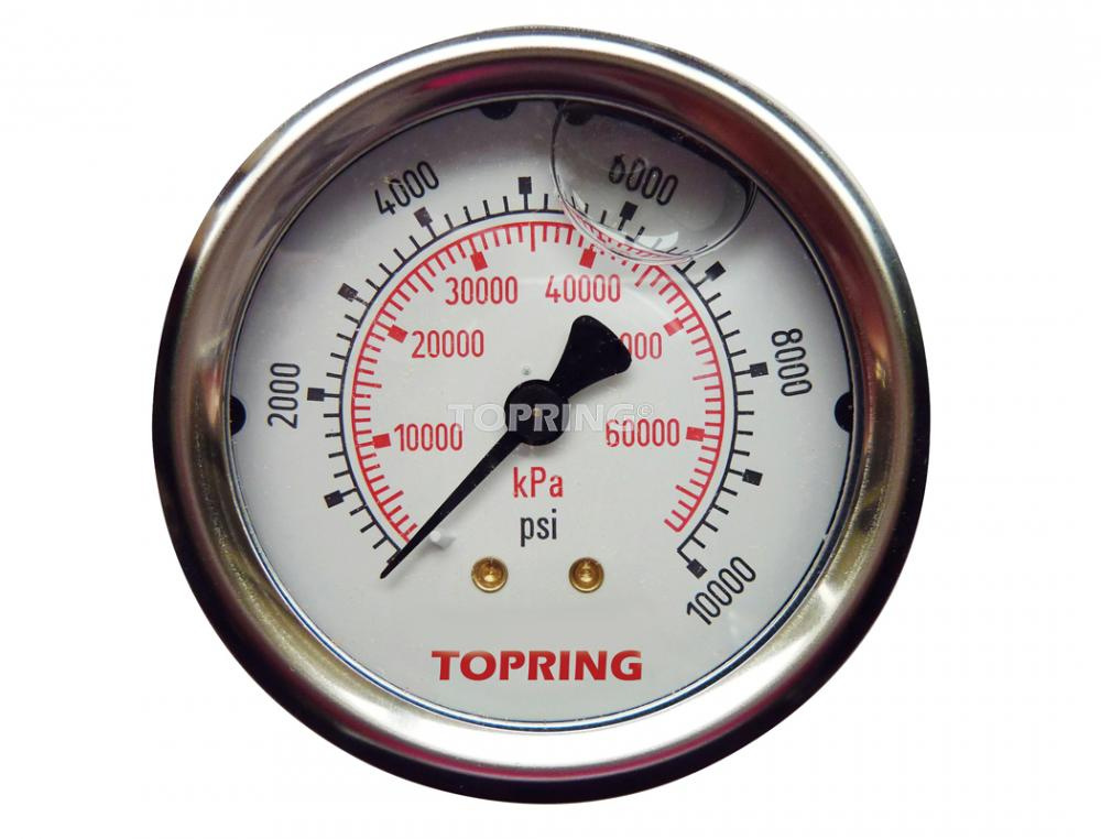 2-1/2 In. Stainless Steel Liquid Filled Pressure Gauge With Glycerin 0 to 10000 PSI<span class=' ItemWarning' style='display:block;'>Item is usually in stock, but we&#39;ll be in touch if there&#39;s a problem<br /></span>