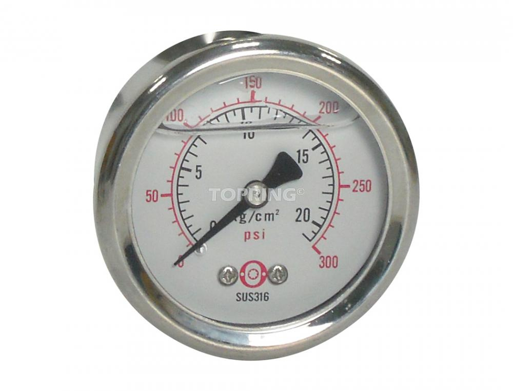 Stainless Steel Liquid Filled Pressure Gauge With Glycerin 7 to 170 PSI<span class=' ItemWarning' style='display:block;'>Item is usually in stock, but we&#39;ll be in touch if there&#39;s a problem<br /></span>