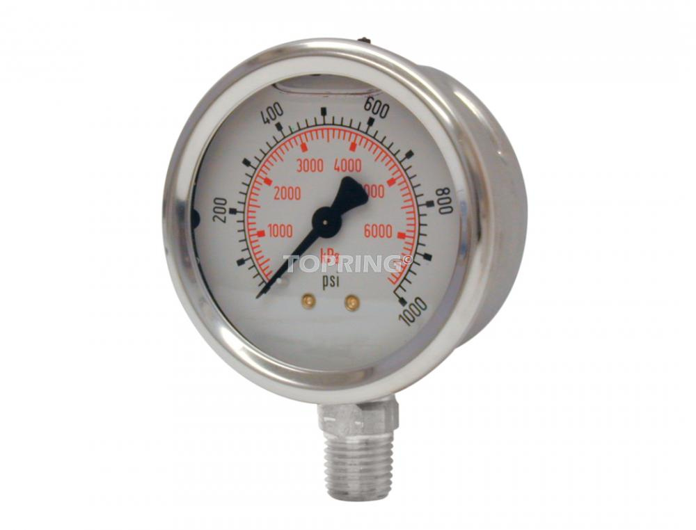 Liquid Gauge 4&#34; - 1/4NPT LM 0-1000 SS<span class=' ItemWarning' style='display:block;'>Item is usually in stock, but we&#39;ll be in touch if there&#39;s a problem<br /></span>