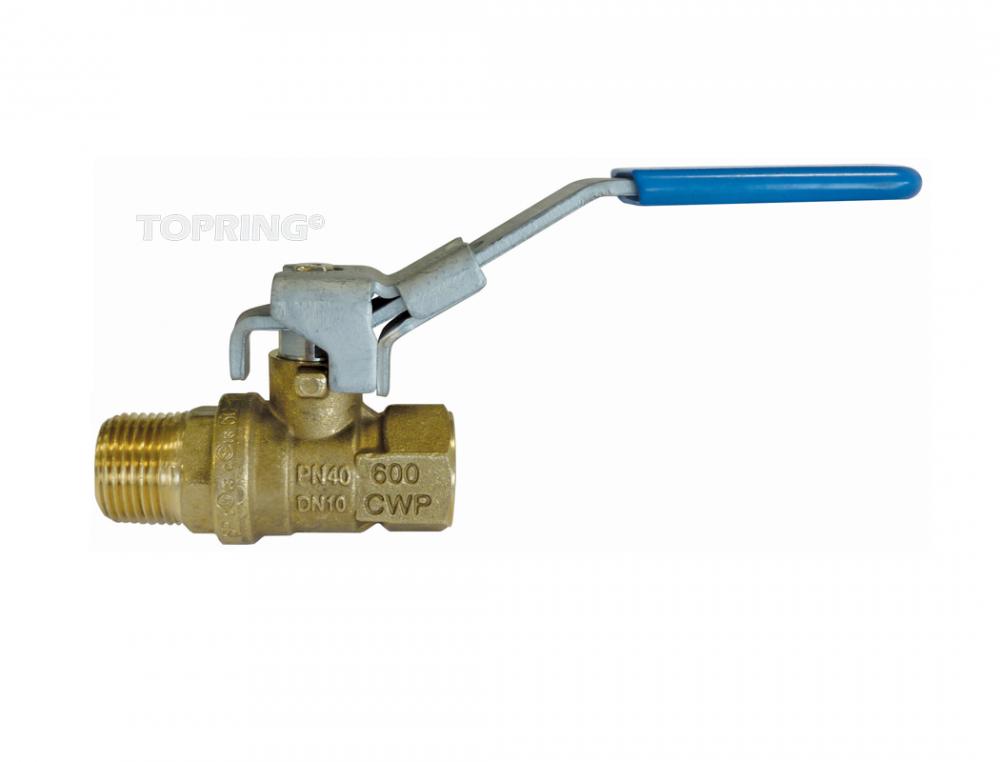 Brass Ball Valve With Locking Handle 1-1/4 (M) NPT to 1-1/4 (F) NPT<span class=' ItemWarning' style='display:block;'>Item is usually in stock, but we&#39;ll be in touch if there&#39;s a problem<br /></span>