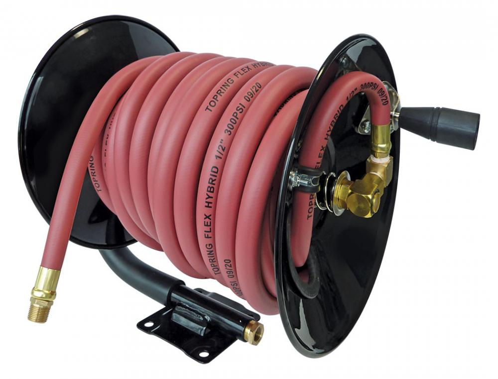 L Manual Hose Reel With 1/2 I.D. 50 ft. Polymer Hose<span class=' ItemWarning' style='display:block;'>Item is usually in stock, but we&#39;ll be in touch if there&#39;s a problem<br /></span>