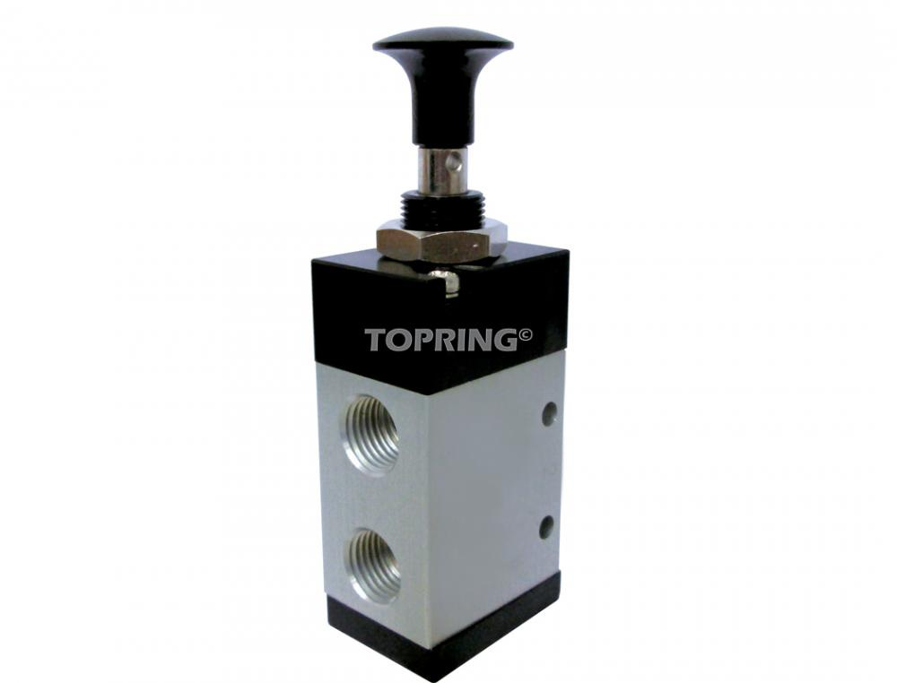5/2-Way Manual Valve With Spring Pull Button 1/8 (F) NPT<span class=' ItemWarning' style='display:block;'>Item is usually in stock, but we&#39;ll be in touch if there&#39;s a problem<br /></span>