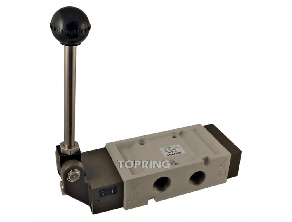 5/2-Way Manual Valve With Detent Lever 1/2 (F) NPT<span class=' ItemWarning' style='display:block;'>Item is usually in stock, but we&#39;ll be in touch if there&#39;s a problem<br /></span>