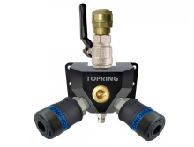 Topring 07.469.03 - Aluminum Wall Manifold With 2 1/4 Industrial Quick Couplers for 28 mm S07