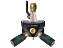 Topring 07.469.07 - Aluminum Wall Manifold With 2 Ultraflo Quick Couplers for 28 mm S07