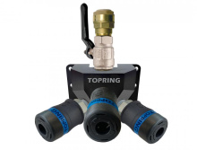 Topring 07.481.03 - Aluminum Wall Manifold With 3 1/4 Industrial Quick Couplers for 15 mm S07
