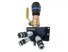 Topring 08.474.09 - Aluminum Wall Manifold With 3 Ultraflo Quick Couplers for 16 mm S08