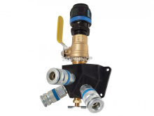 Topring 08.476 - Aluminum Wall Manifold With 3 1/4 Industrial Quick Couplers for 25 mm S08