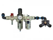 Topring 08.632.03 - FRL Unit and Wall Manifold With 2 Composite Couplers 1/4 Industrial for 25 mm S08