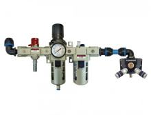 Topring 08.631.08 - FRL Unit and Wall Manifold With 2 Steel Couplers 1/4 Industrial for 20 mm S08