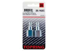 Topring 20.162C - 1/4 Industrial Steel Coupler Plug 3/8 (F) NPT