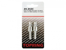 Topring 20.342C - 1/4 Industrial Steel Coupler Plug With 1/4 Hose Barb