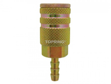 Topring 20.542C - 1/4 Industrial Steel Quick Coupler With 1/4 Hose Barb