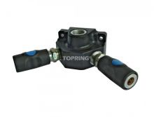 Topring 20.705 - Aluminum Wall Manifold 1/2 (F) NPT With 2 1/4 Industrial Quick Couplers