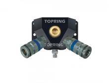 Topring 20.709 - Aluminum Wall Manifold 1/2 (F) NPT With 2 1/4 Industrial Quick Couplers