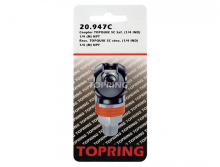 Topring 20.947C - 1/4 Industrial Steel Swing Quick Coupler 1/4 (M) NPT