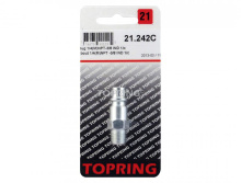 Topring 21.242C - 3/8 Industrial Steel Coupler Plug 1/4 (M) NPT
