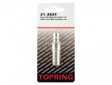Topring 21.382C - 3/8 Industrial Steel Coupler Plug With 1/2 Hose Barb