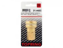 Topring 21.442C - 3/8 Industrial Brass Quick Coupler 1/4 (F) NPT