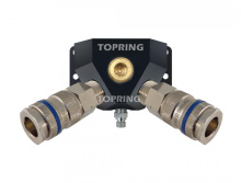 Topring 21.709 - Aluminum Wall Manifold 1/2 (F) NPT With 2 3/8 Industrial Quick Couplers