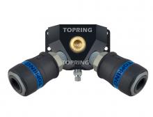 Topring 22.710 - Aluminum Wall Manifold 1/2 (F) NPT With 2 1/2 Industrial Quick Couplers