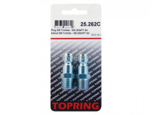 Topring 25.262C - 3/8 Truflate Steel Coupler Plug 3/8 (M) NPT