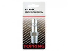 Topring 25.482C - 1/2 Truflate Steel Coupler Plug 1/2 (M) NPT