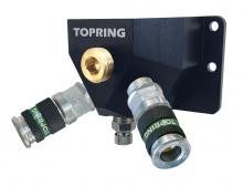 Topring 31.725 - Aluminum Wall Manifold 1/2 (F) NPT With 2 Ultraflo 7.8 mm Quick Couplers