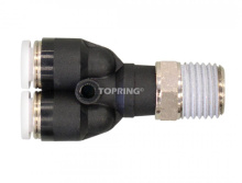 Topring 40.614 - 6 mm Push-to-Connect to 1/8 (M) NPT Y Adapter