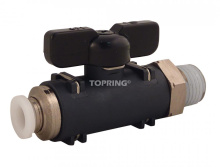 Topring 40.94 - Threaded Straight Ball Valve 1/4 x 1/8(M) TOPFIT