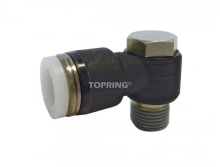 Topring 40.965 - 10 mm Push-to-Connect to 1/4 (M) NPT Banjo Elbow Adapter