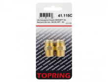 Topring 41.115C - Brass Hexagonal Union 3/8 (M) NPT