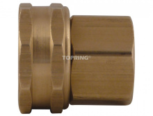 Topring 41.201 - Brass Swivel Adapter 3/4 (F) GHT to 1/2 (F) NPT