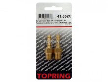 Topring 41.552C - Brass Swivel Hose Barb Adapter 1/4 to 1/4 (M) NPT