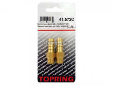 Topring 41.572C - Brass Swivel Hose Barb Adapter 3/8 to 1/4 (M) NPT