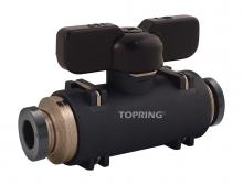 Topring 44.930 - 1/4 in. Push-to-Connect Miniature Valve Straight Union