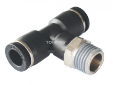 Topring 46.665 - 6 mm Push-to-Connect to 3/8 (M) BSPT Tee Adapter