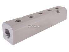 Topring 47.553 - 5 Port Aluminum Manifold 1/2 (F) NPT With 1/4 (F) NPT Outlet